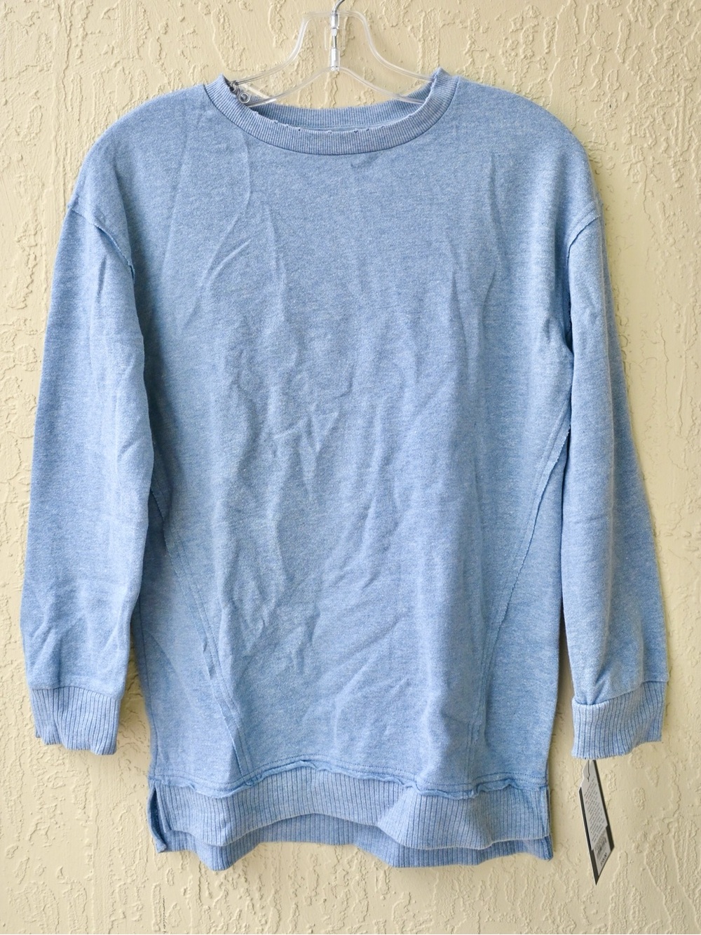 Kids Art Class Heathered Sky Blue Distressed Sweatshirt